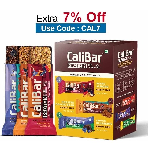 Calibar Protein Bar 10g Protein, 6 bar(s) 6-Bar Variety Pack (Assorted)