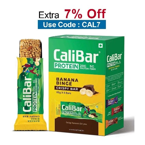 Calibar Protein Bar 20g Protein,  6 bar(s)  Banana Binge 