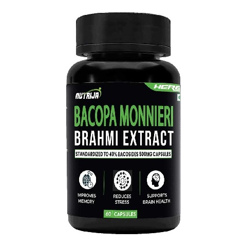 1 - NutriJa Bacopa Monnieri Brahmi Extract,  60 capsules 