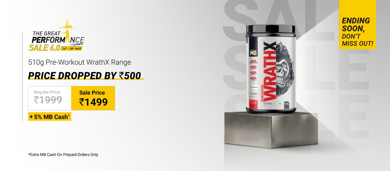 Ending Soon: 510g pre Workout WrathX Range @ 1499 + 5% MB Cash