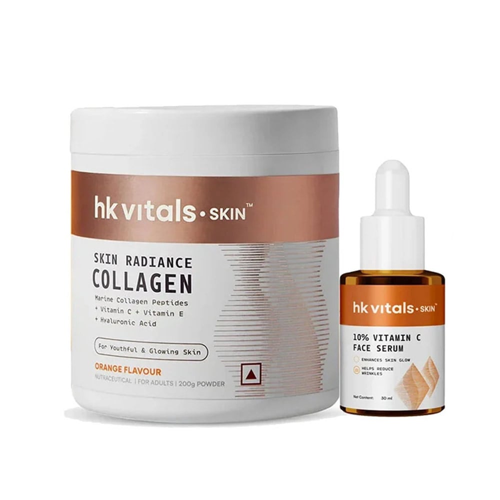 Skin Radiance Collagen 200 g Orange and 30 ml 10% Vitamin C Face Serum