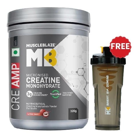 MuscleBlaze Creatine Monohydrate CreAMP, Lychee Swirl 0.71 lb