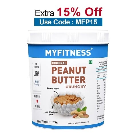 Myfitness by brnd.me Original Peanut Butter,  1.25 kg  Crunchy 