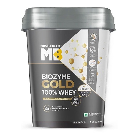 4 - MuscleBlaze Biozyme Gold 100% Whey OP, 8.8 lb Double Rich Chocolate