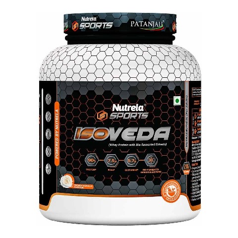 1 - Nutrela Sports Patanjali Isoveda Whey Protein Isolate,  4.4 lb  French Vanilla 