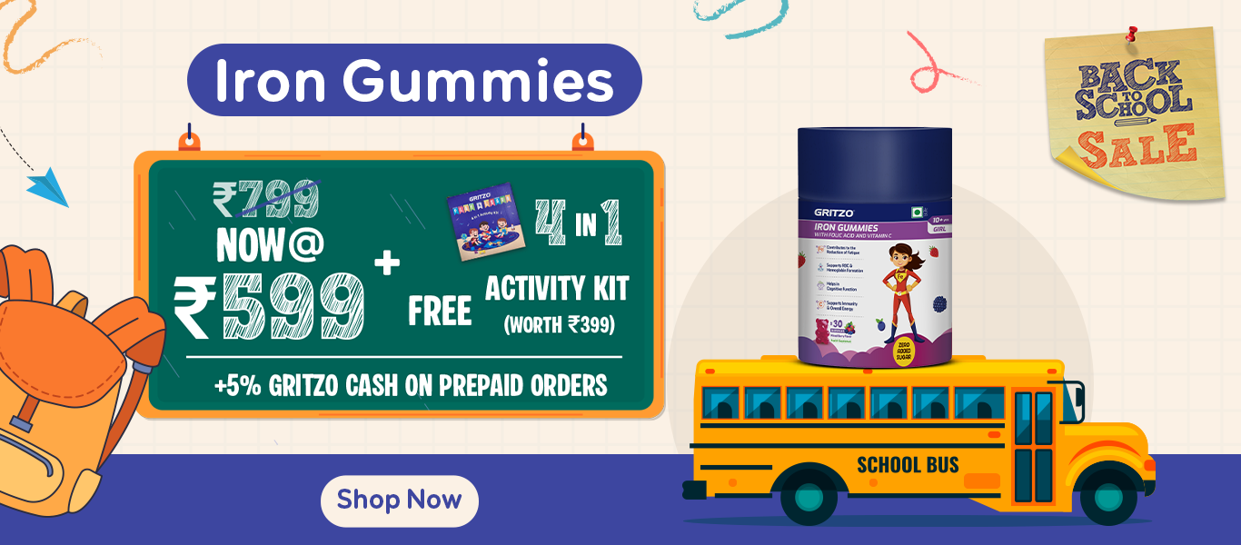 Iron Gummies - Grab @ 599 + Free 4 in 1 Activity Kit worth Rs. 399