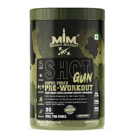 1 - Muscle Military Shot Gun Pre-Workout,  0.79 lb  Fruit Punch 