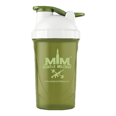 Muscle Military Gym Shaker with Mixer Ball,  Army Green  600 ml 