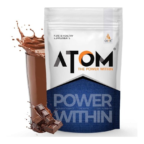 1 - AS-IT-IS Nutrition ATOM PWR Whey Protein, 2.2 lb Double Rich Chocolate