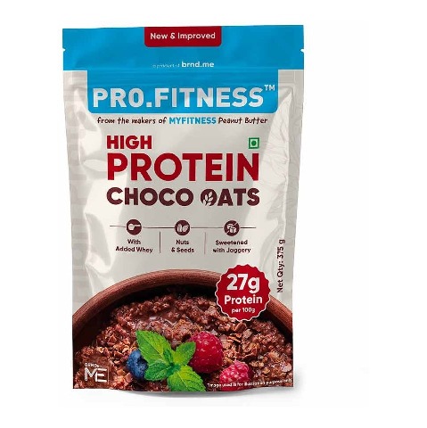 1 - Pro.Fitness High Protein Rolled Oats,  375 g  Dark Chocolate 