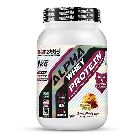 1 - Getmymettle Alpha Whey Protein, 2.2 lb Kesar Pista Delight