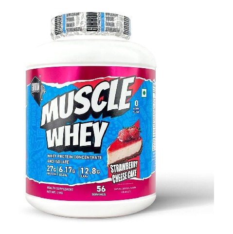 1 - Gibbon Nutrition Muscle Whey,  4.4 lb  Strawberry Cheese Cake 