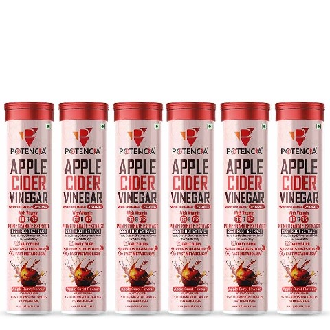 1 - Potencia Apple Cider Vinegar Effervescent 750mg,  15 tablet(s)  Apple Burst 