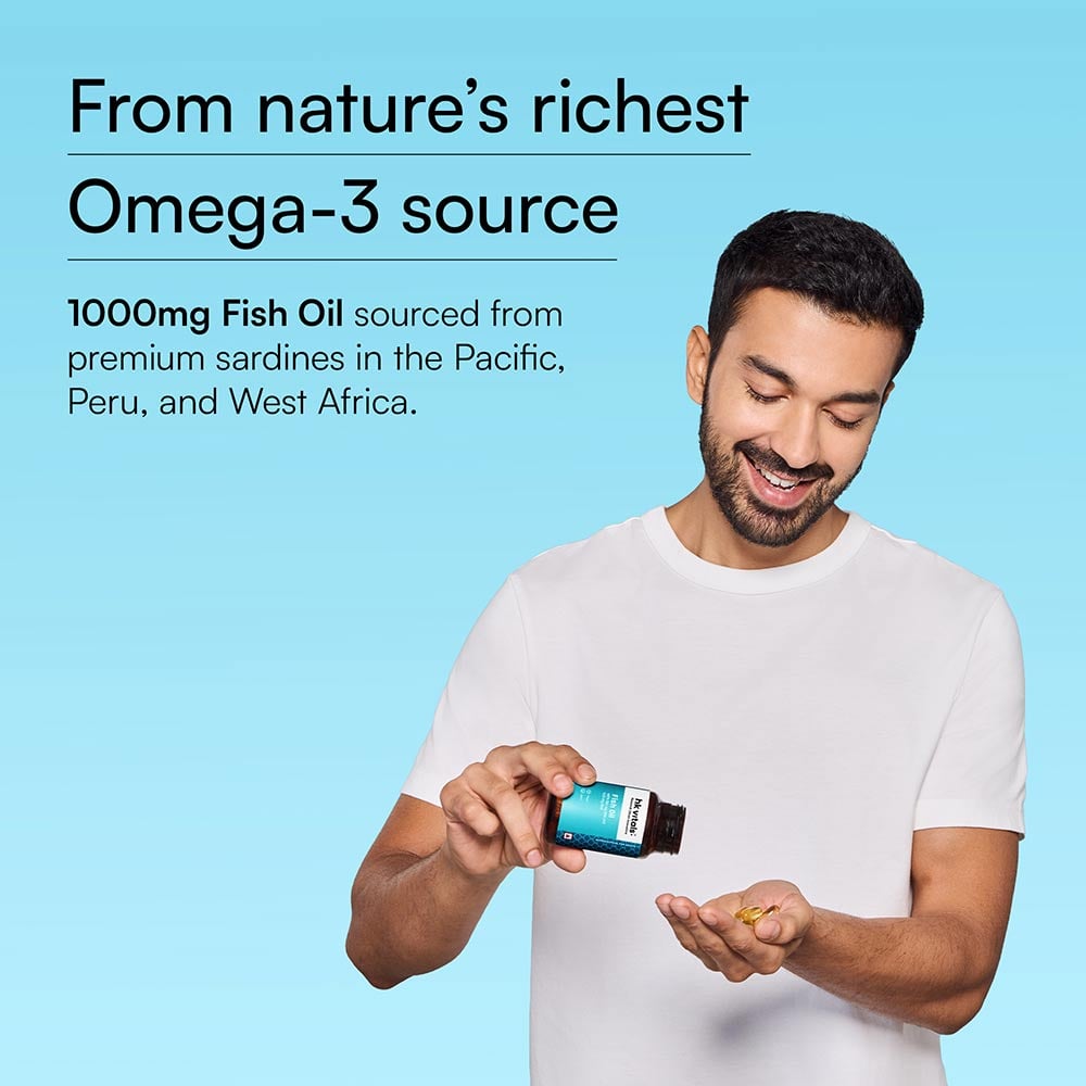 8 - HK Vitals Fish Oil 1000mg with 180mg EPA and 120mg DHA,  30 capsules