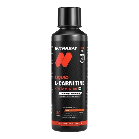 1 - Nutrabay Pro Liquid L-Carnitine + Vitamin B5,  450 ml  Orange 