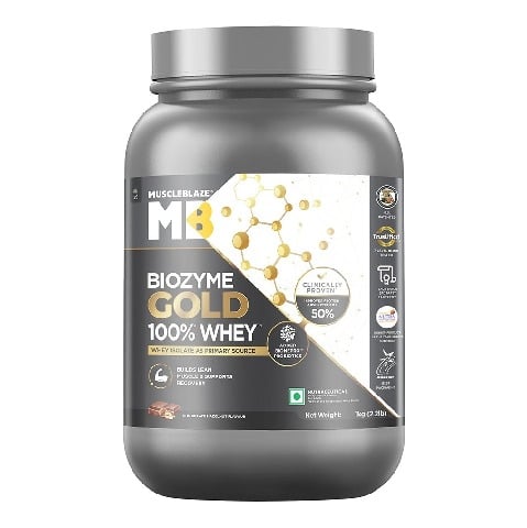 1 - MuscleBlaze Biozyme Gold 100% Whey,  2.2 lb  Chocolate Hazelnut 