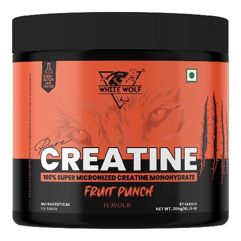 1 - White Wolf Pure Creatine, Fruit Punch 0.67 lb