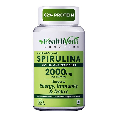 1 - Health Veda Organics Spirulina,  120 veggie capsule(s) 