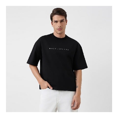 1 - ZVERSE NOCAP Oversize Tee, Large Black Riot