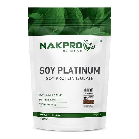 1 - Nakpro Vegan Platinum Soy Protein Isolate,  2.2 lb  Unflavoured 