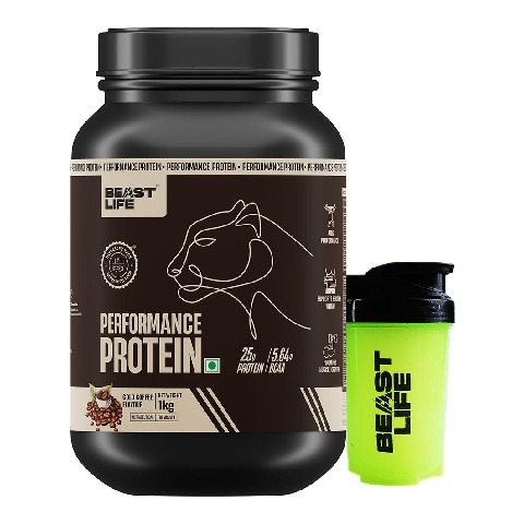 1 - BeastLife Performance Protein,  2.2 lb  Cold Coffee & Neon Shaker 
