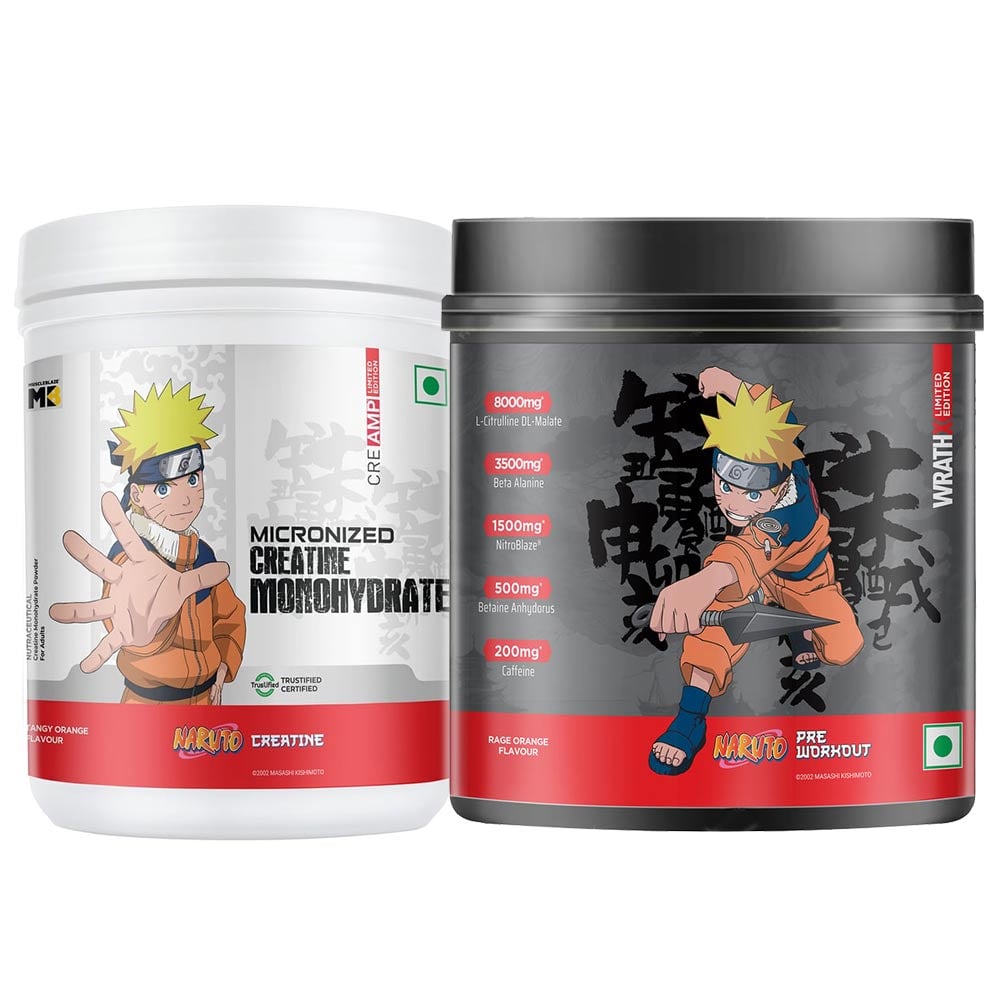 Pre Workout WrathX 540g & Creatine CreAMP 320g Special Naruto Edition Stack-image-8