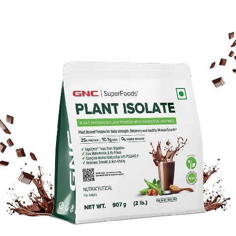 1 - GNC Plant Protein Isolate,  2 lb  Chocolate Hazelnut 