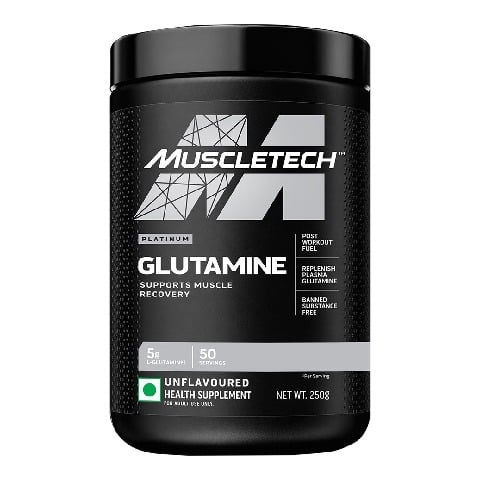 1 - MuscleTech Platinum Glutamine, 0.55 lb Unflavoured