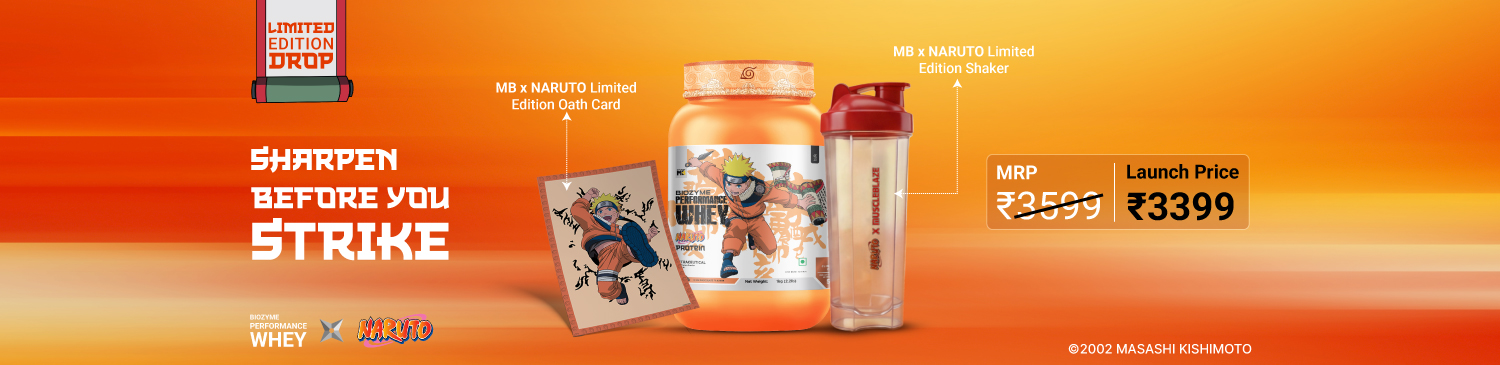 MuscleBlaze Biozyme Performance Whey, 1 kg (2.2 lb), Rich Chocolate - Special Naruto Edition | Launch - 3399 with freebies