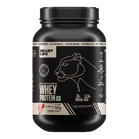 1 - BeastLife Pro Concentrate Whey Protein, 2.03 lb Strawberry