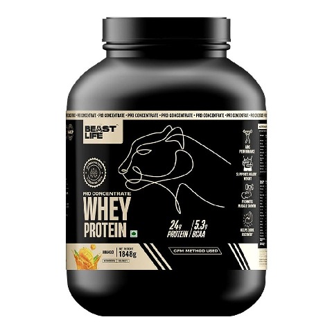 1 - BeastLife Pro Concentrate Whey Protein,  4.07 lb  Mango 