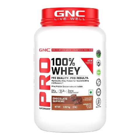 1 - GNC Pro Performance 100% Whey Protein New Formulation, 2 lb Chocolate Supreme