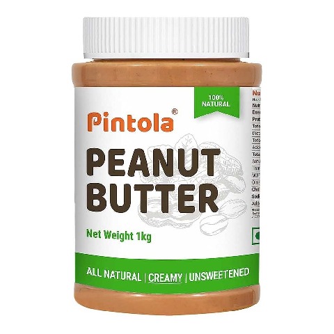 1 - Pintola All Natural Peanut Butter,  1 kg  Creamy 