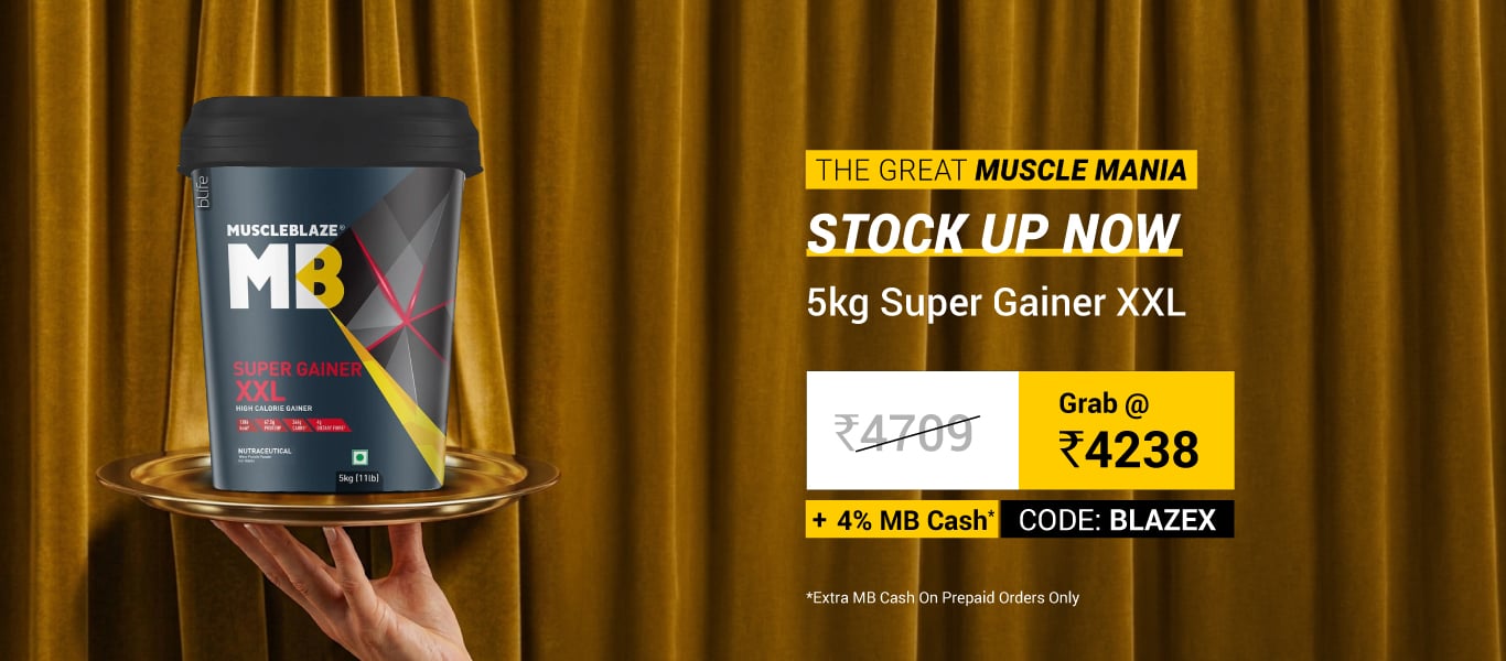 5kg Super Gainer Chocolate @ 4238 W/Code: BLAZEX + 4% MB Cash