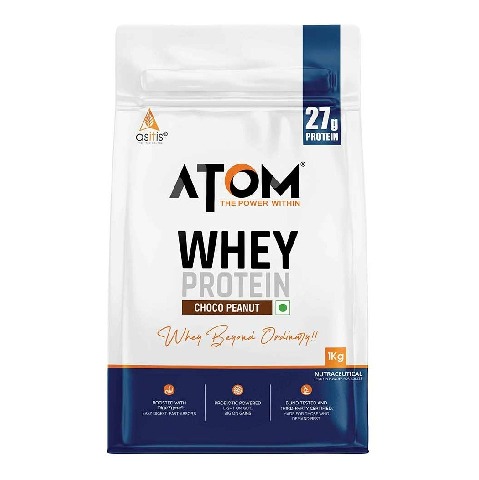 1 - AS-IT-IS Nutrition ATOM Whey Protein with Enzymes, 2.2 lb Choco Peanut