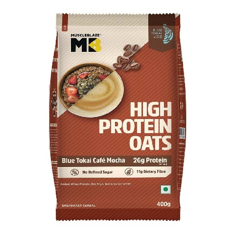 2 - MuscleBlaze High Protein Oats,  400 g  Blue Tokai Cafe Mocha 