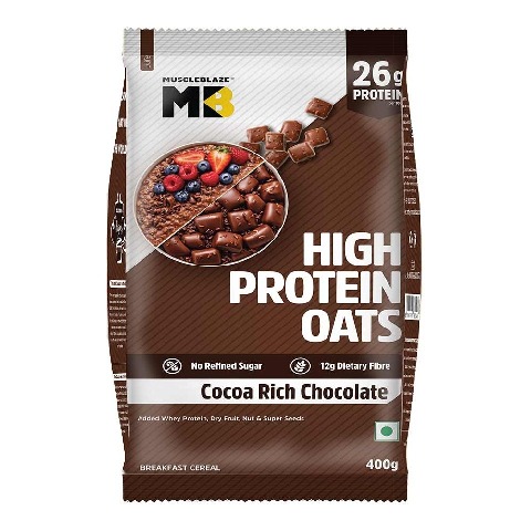 2 - MuscleBlaze High Protein Oats,  400 g  Cocoa Rich Chocolate 