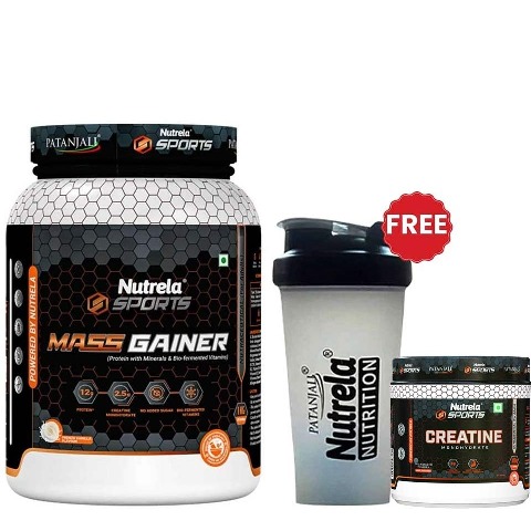 Nutrela Sports Patanjali Mass Gainer,  2.2 lb  French Vanilla 