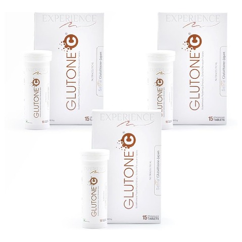 1 - Glutone C Glutathione & Vitamin C Effervescent, Unflavoured (Pack of 3) 15 tablet(s)