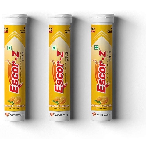 1 - Escor-Z Effervescent, 20 tablet(s) Orange Pack of 3