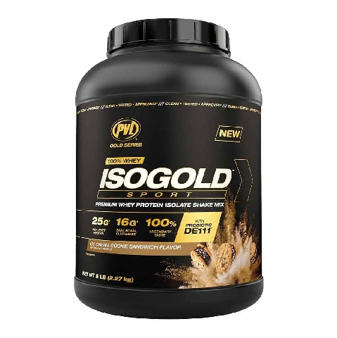 1 - PVL 100% Whey Isogold Sport, 5 lb Ice Cream Cookie Sandwich