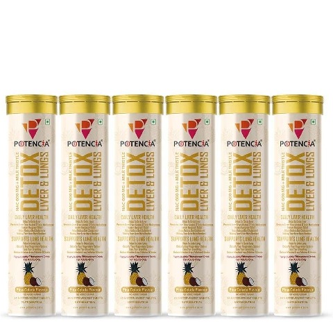 1 - Potencia Detox Liver & Lungs Effervescent Pina Colada, 90 tablet(s)