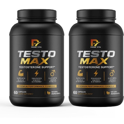 1 - PRIME VITA Testo Max, 60 capsules Unflavoured (Pack of 2)
