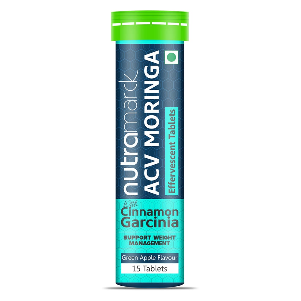 NutraMarck ACV Moringa with Cinnamon Garcinia, 15 tablet(s) Green Apple-image-11