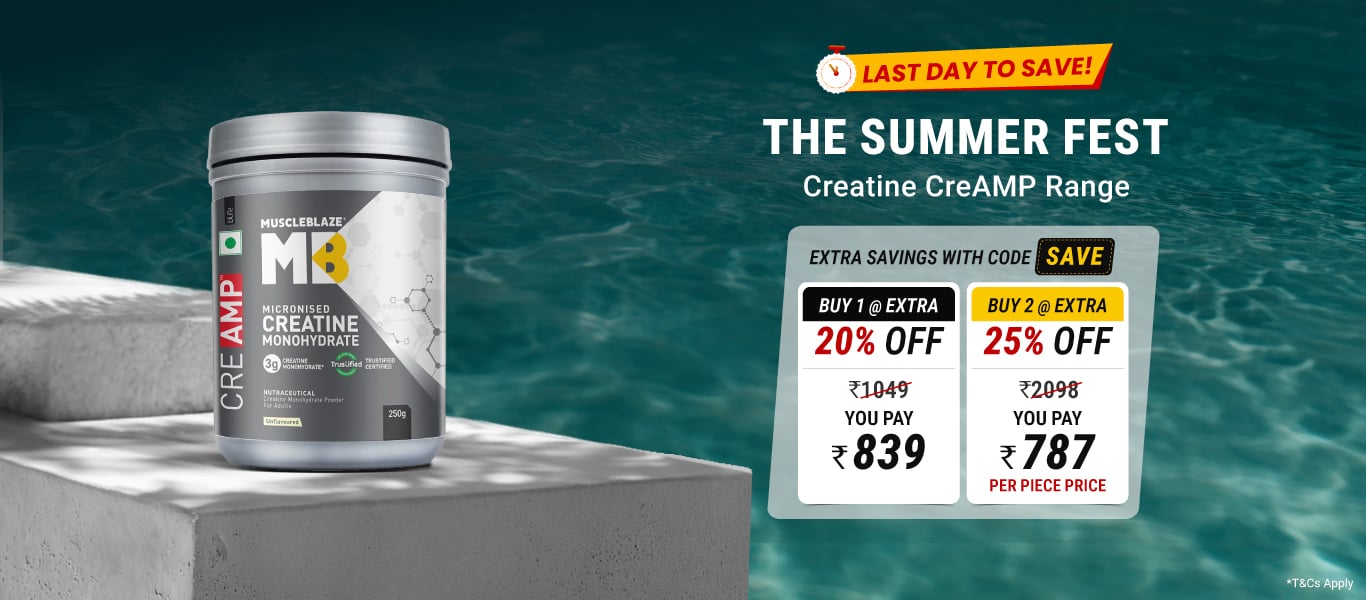 Last Day to Save: 250g Creatine CreAMP & above: Buy 1 @ Extra 20% Off | Buy 2 @ Extra 25% Off