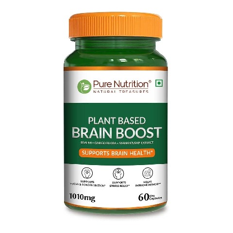 1 - Pure Nutrition Plant Based Brain Boost,  60 veggie capsule(s) 