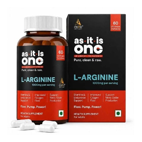 1 - AS-IT-IS Nutrition One L Arginine 1000mg, 60 capsules