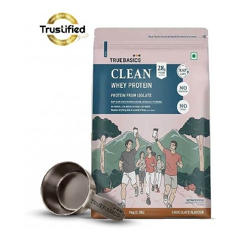 TrueBasics Clean Whey Protein (Isolate), 2.2 lb Chocolate