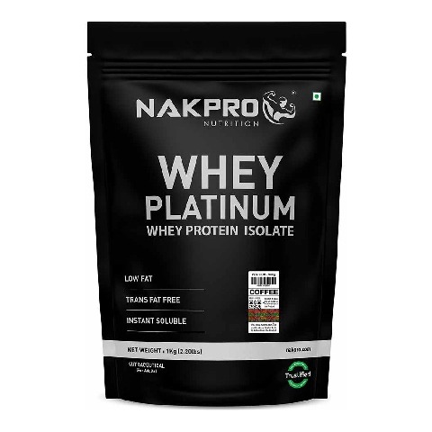 1 - Nakpro Whey Platinum Whey Protein Isolate,  2.2 lb  Coffee 