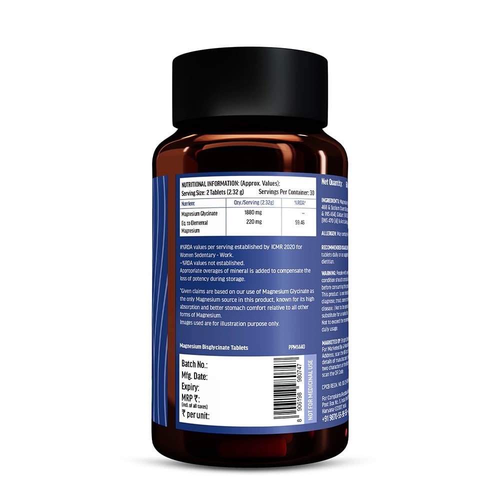 12 - HK Vitals 100% Magnesium Glycinate,  60 tablet(s)
